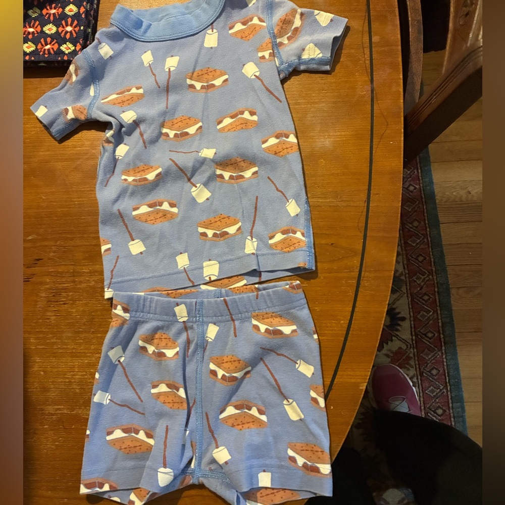 Hanna Andersson Blue S'mores Kids Pajamas 3T
